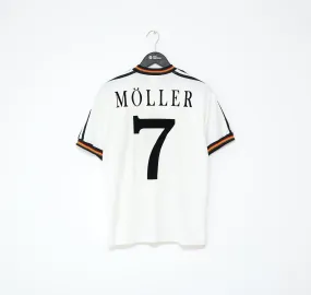 1996/98 MOLLER #7 Germany Vintage adidas Euro 96 Home Football Shirt Jersey (M)