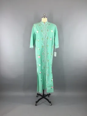 1960s Vintage Caro of Honolulu Embroidered Caftan Dress