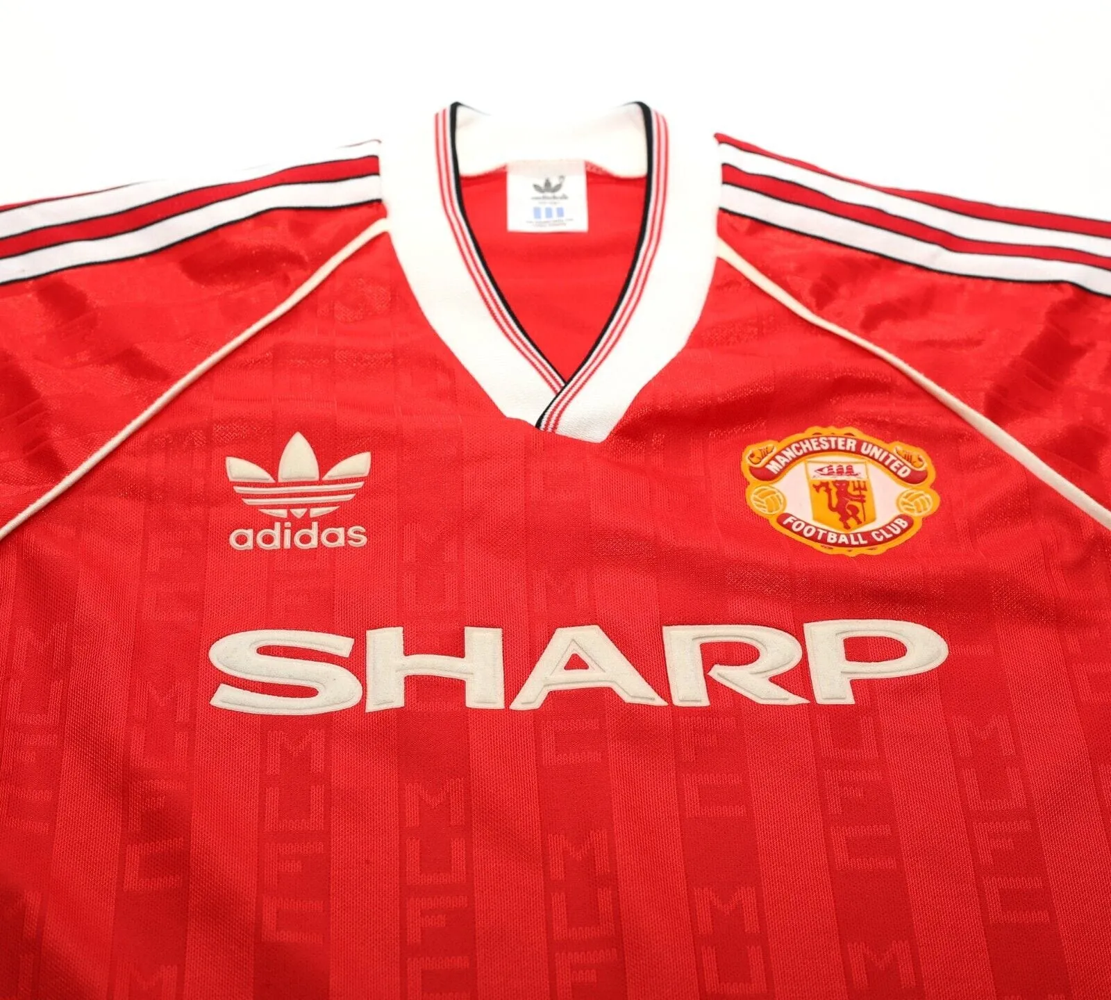 1988/90 MANCHESTER UNITED Vintage adidas Home Football Shirt (M) 40/42