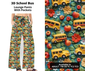 3D School Bus Full Length Lounge Pants by ML&M