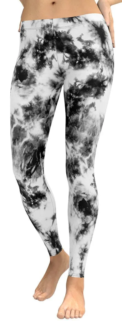 Black & White Tie Dye Leggings