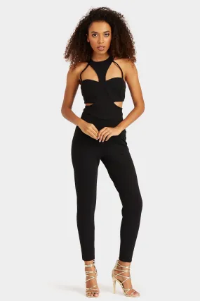 Black Strappy Top Jumpsuit