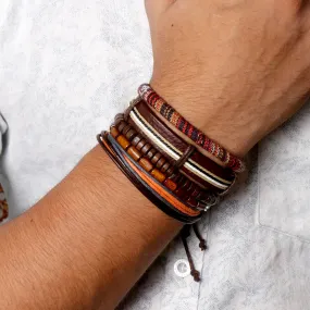 Bohemian Multi Color Set of 5 Men's Bracelet