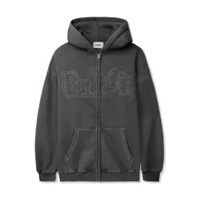 Butter Goods Breakdown Zip-Up Hoodie - Washed Black