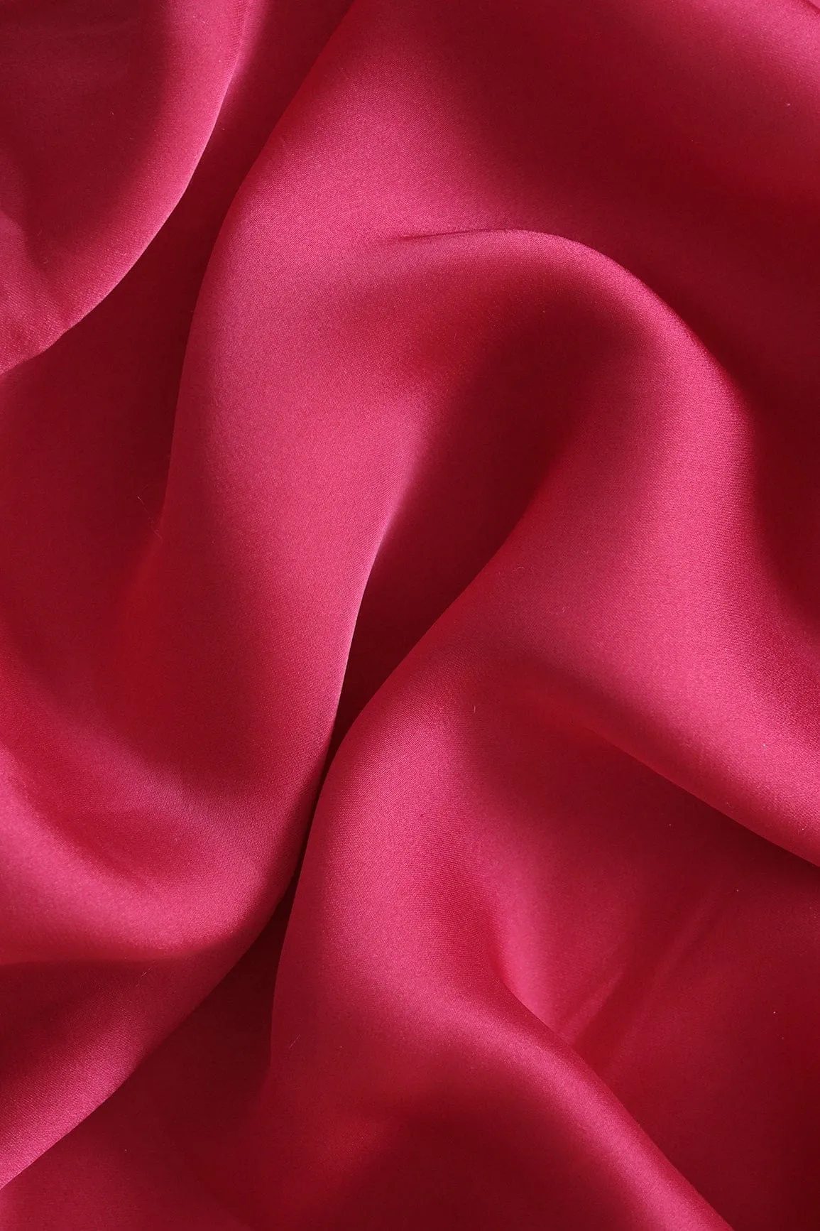 Cerise Pink Dyed Georgette Satin Fabric