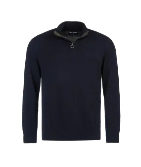 Cotton Half-Zip Jumper - Navy