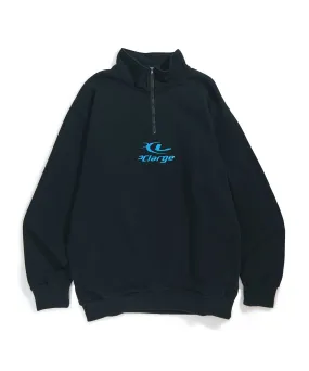 EMBROIDERY LASER HALF ZIP SWEAT