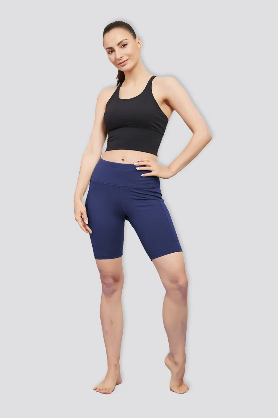 Essential High Waisted Yoga Shorts 8