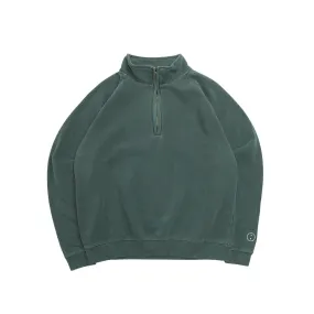 Essentials Vintage Washed 1/4 Zip Sweatshirt - Forest