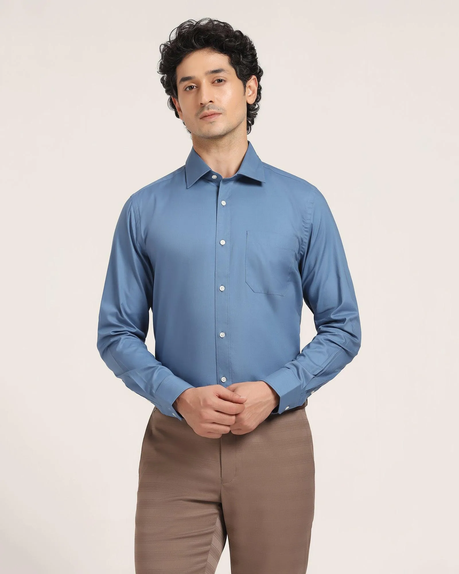 Formal Navy Solid Shirt - Vetro