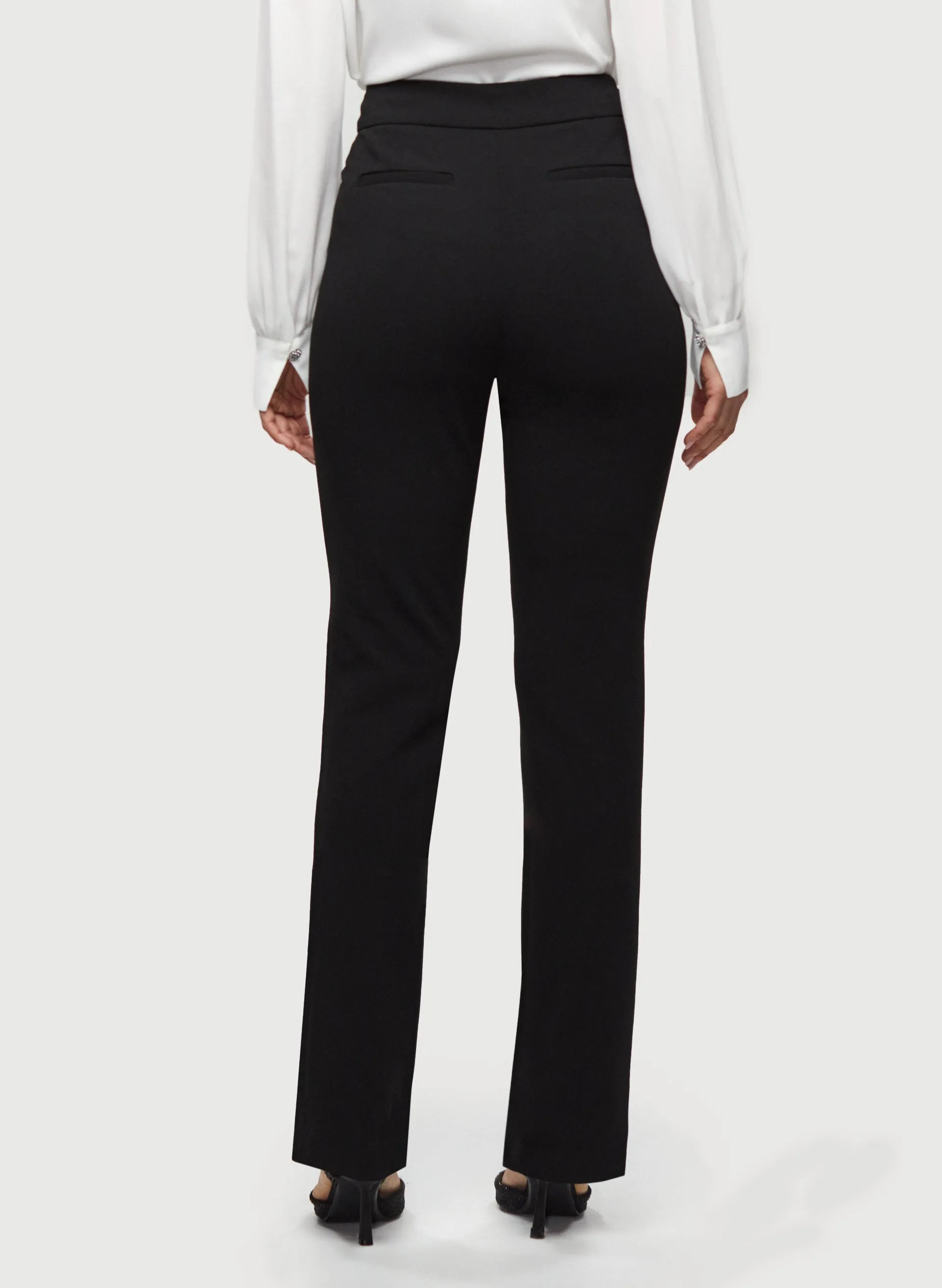 Front Slit Slim Leg Pants