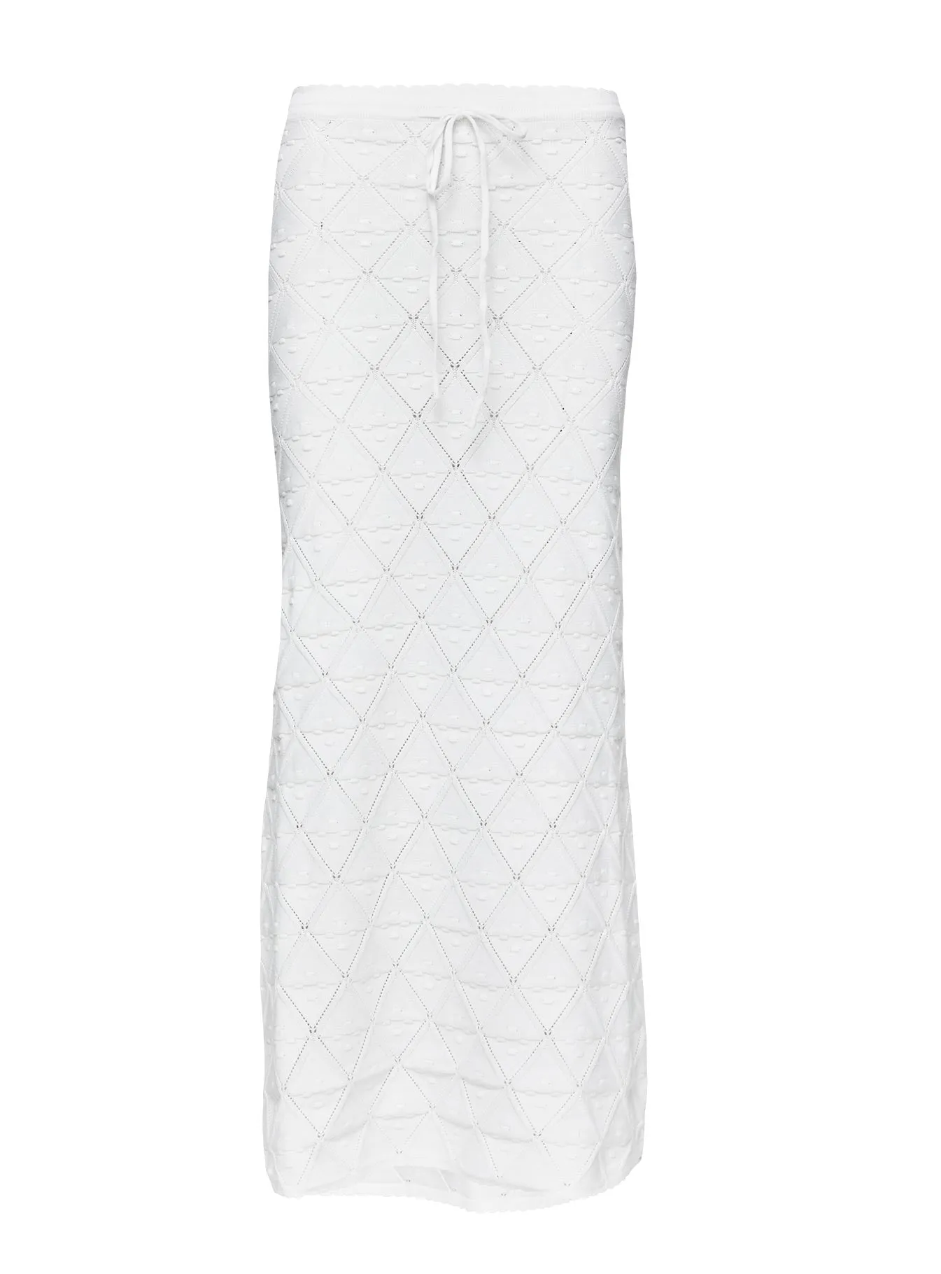 Giulia Knit Maxi Skirt White