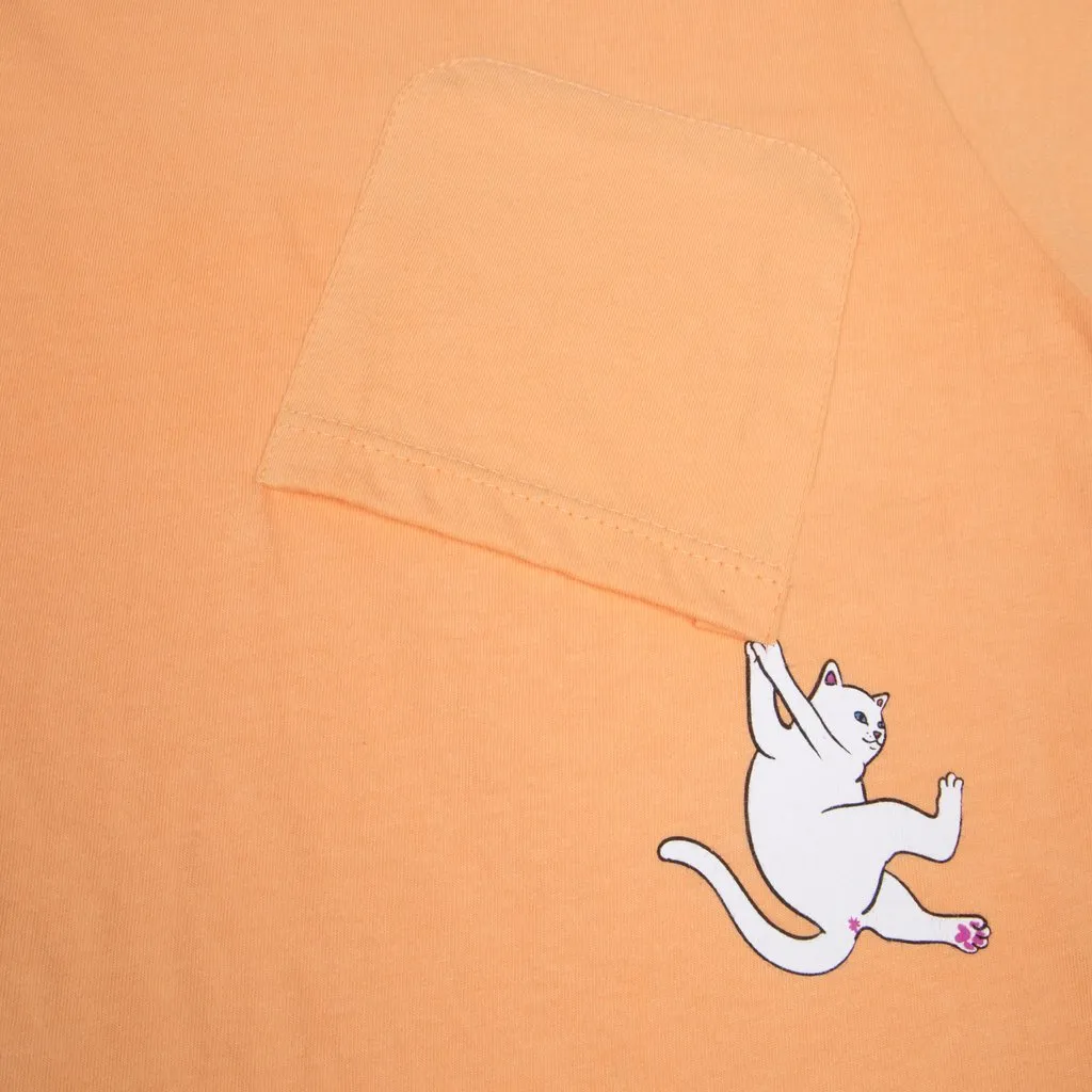 Hang In There Pocket Tee (Orange)