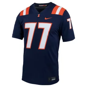 Ilinois Fighting Illini Youth Nike Navy Football Jersey