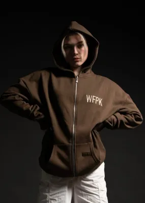 Mocha Brown Zip Up Hoodie