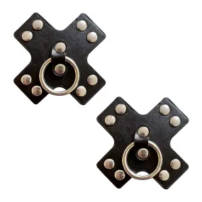 Pierced 'n Punked Leather Metal X Silicone Reusable Nipple Cover Pasties