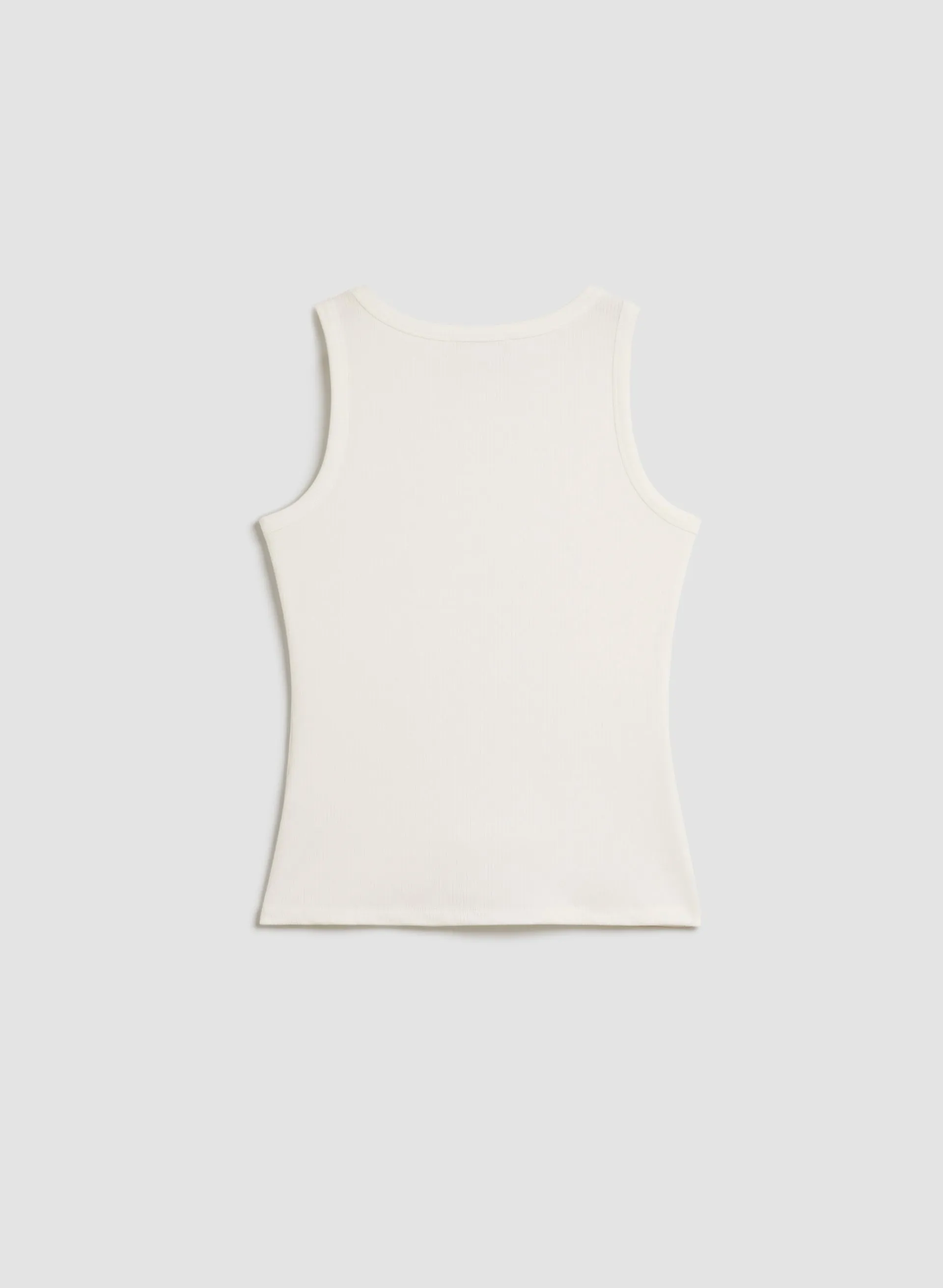 Sleeveless Ribbed Tank Top