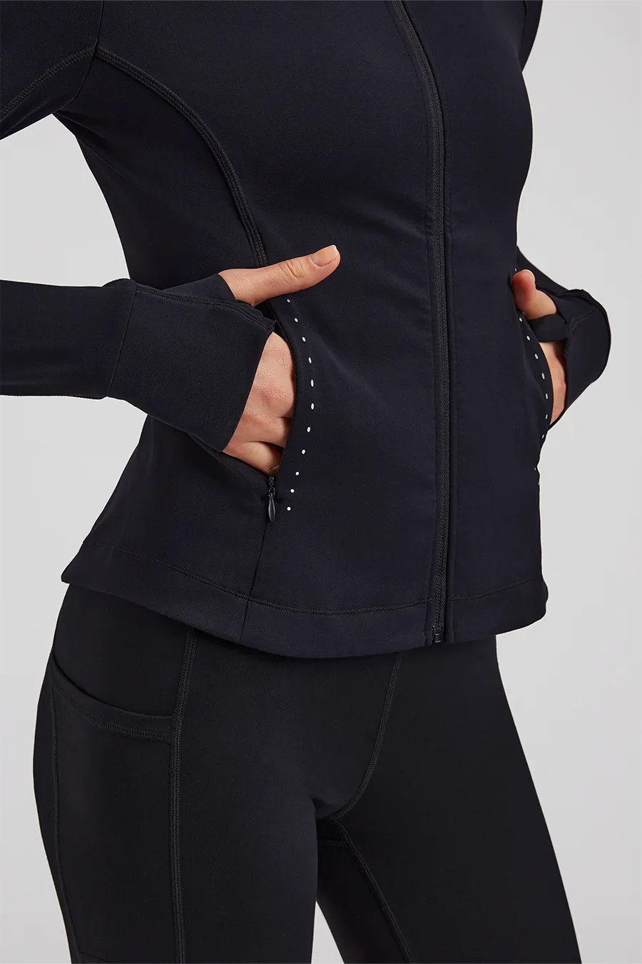 Slim-Fit Athletic Jacket | Full-Zip with Pockets