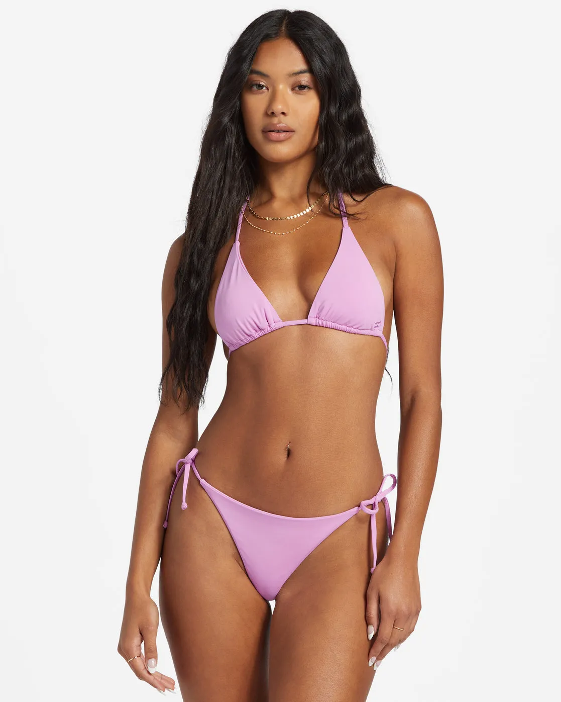 Sol Searcher Tie-Side Tanga Bikini Bottoms - Lush Lilac