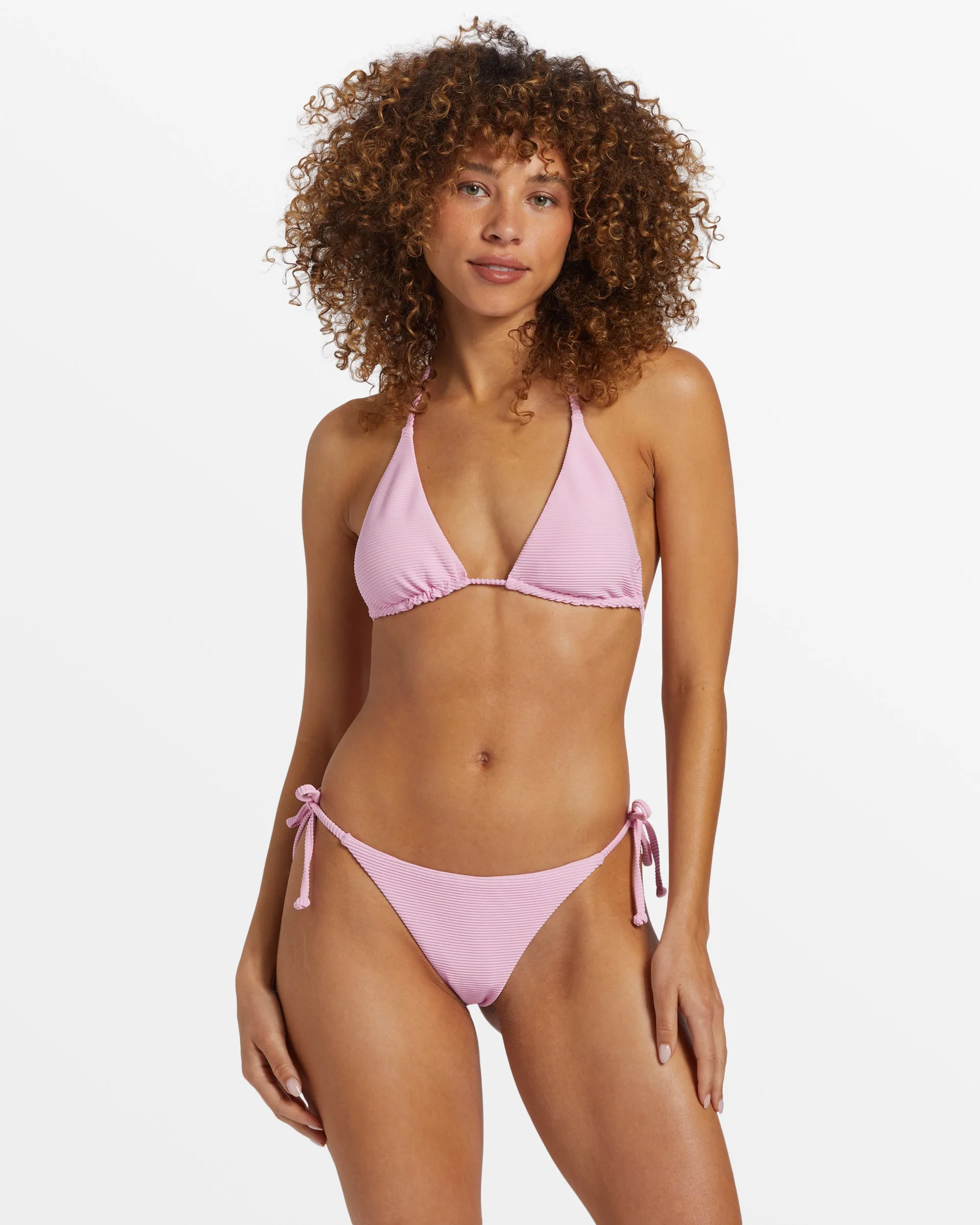 Tanlines Tie Side Tanga Bikini Bottoms - Pink Dream