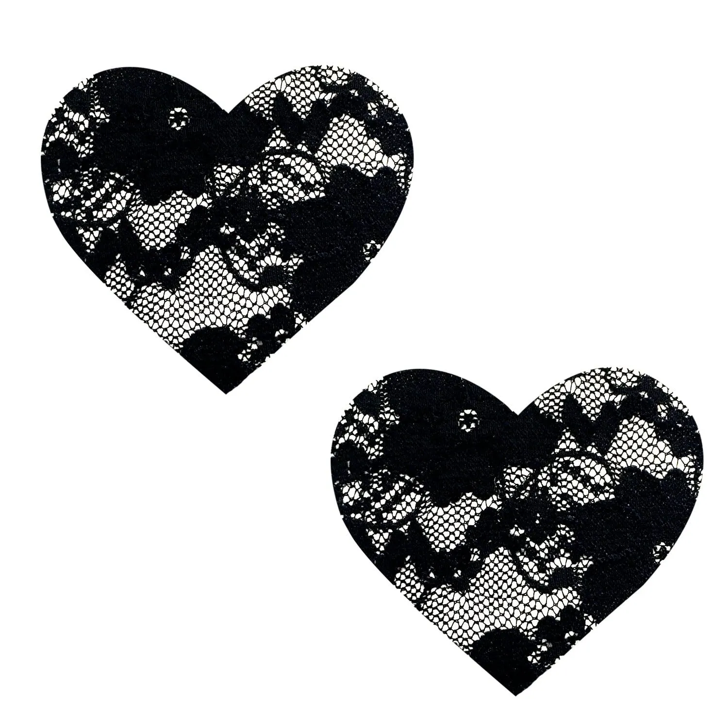 Vogue Black Lace I Heart U Nipple Cover Pasties