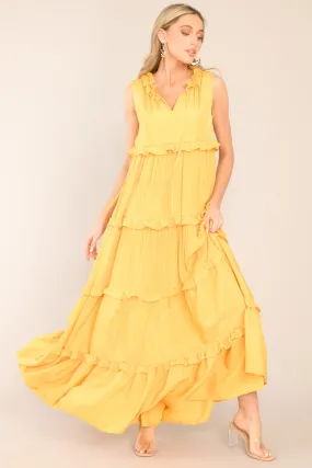 When I Look At You Sunset Yellow Maxi Dress