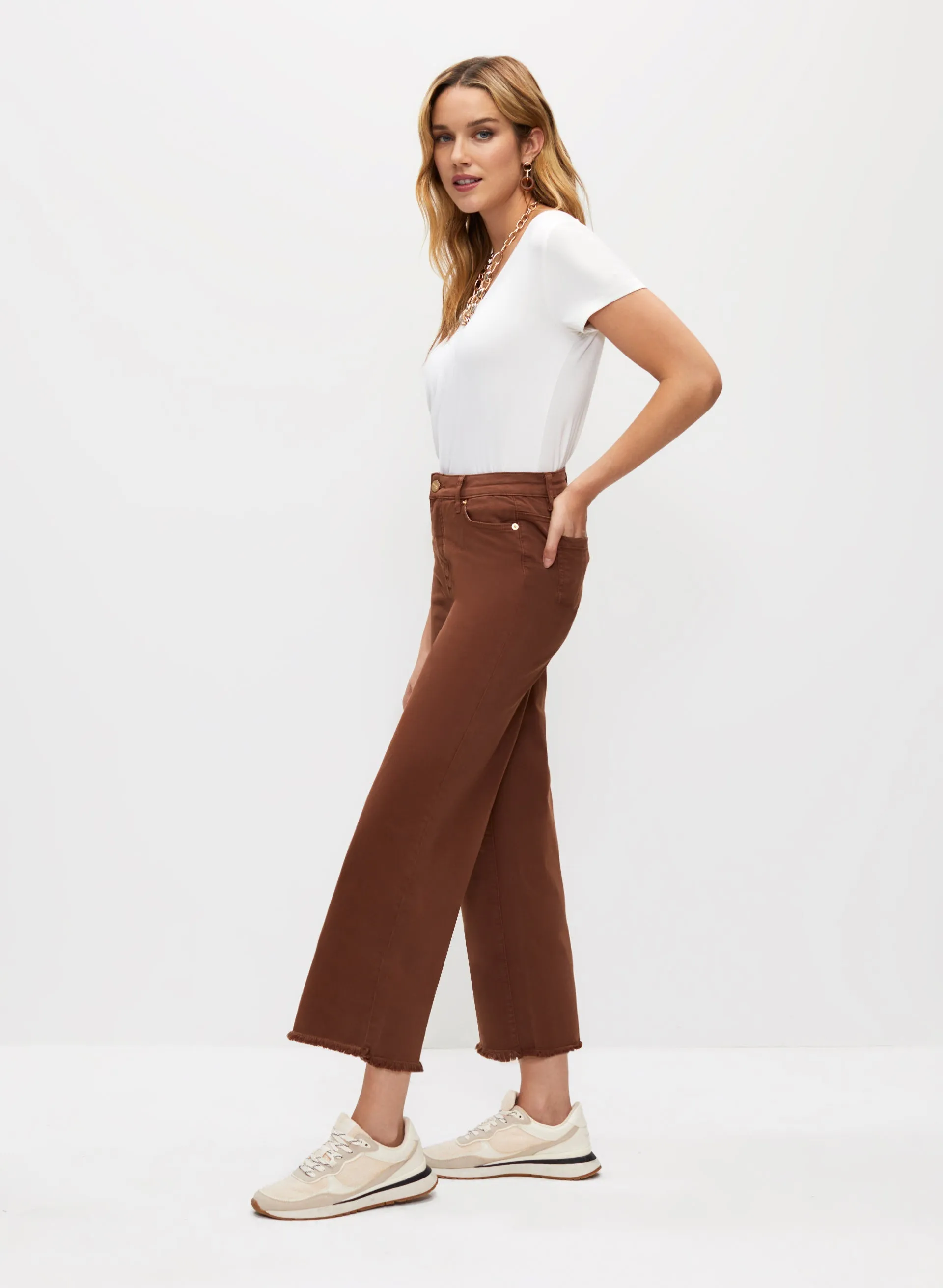 Wide Leg Denim Culottes